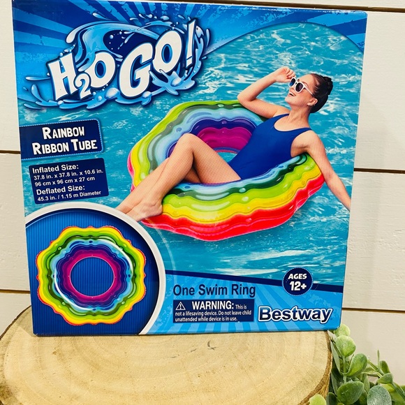Rainbow Ribbon Tube H2O GO float New - Picture 1 of 2
